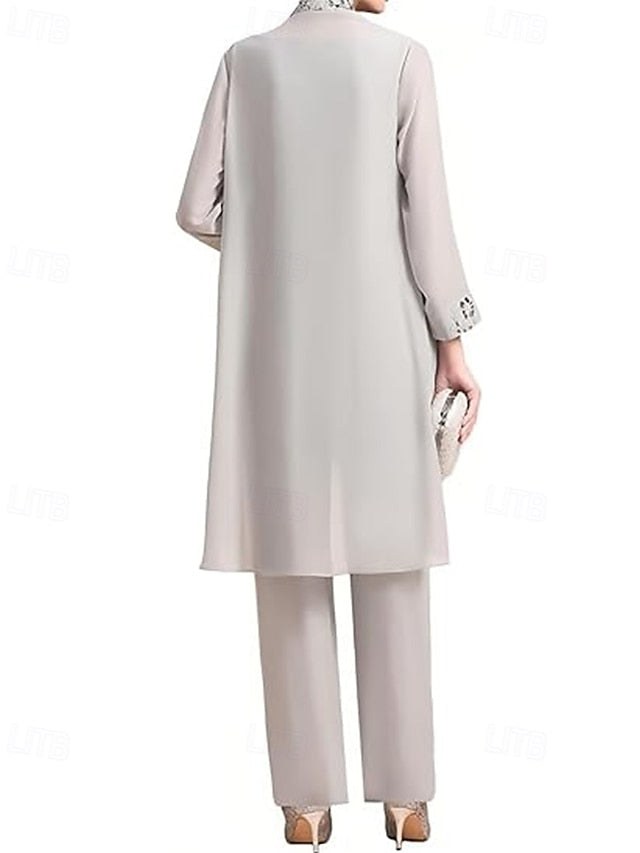 3 Piece the Bride of Mother Dress Elegant Pantsuit