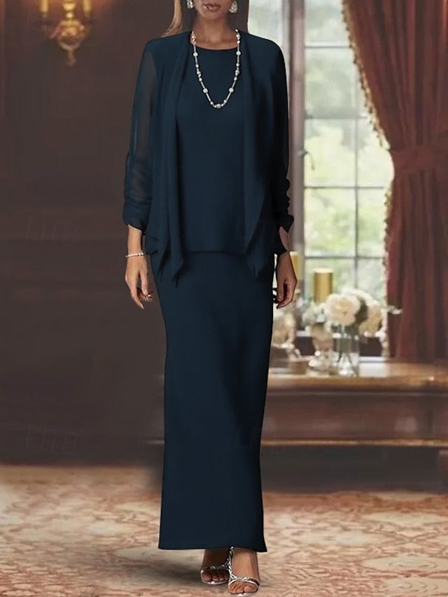 Formal Bride the Sheath of Guest 3 Wedding Mother Piece Dress