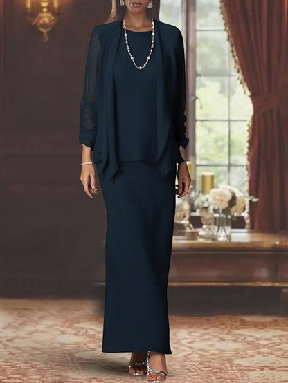 Formal Bride the Sheath of Guest 3 Wedding Mother Piece Dress