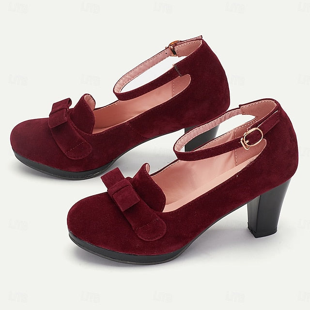 Detail Mary - with Green Heels Bow Suede Jane Women's