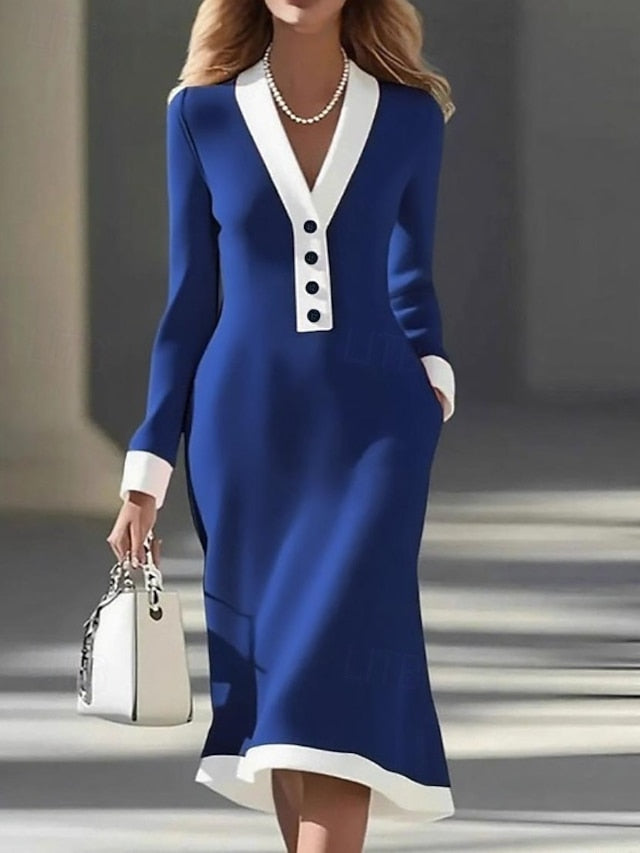 Women's Midi Dress A Line Dress Elegant Vacation Casual