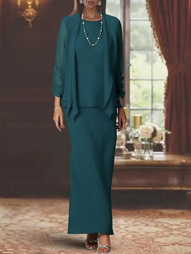 Formal Bride the Sheath of Guest 3 Wedding Mother Piece Dress