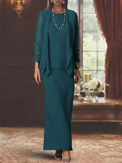 Formal Bride the Sheath of Guest 3 Wedding Mother Piece Dress