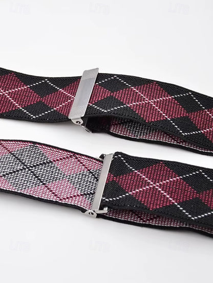 Men's Clip-On Suspenders Pattern – Classic Argyle