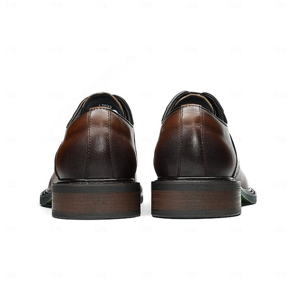 First Oxford Genuine Shoes- Men's Dress Layer Leather