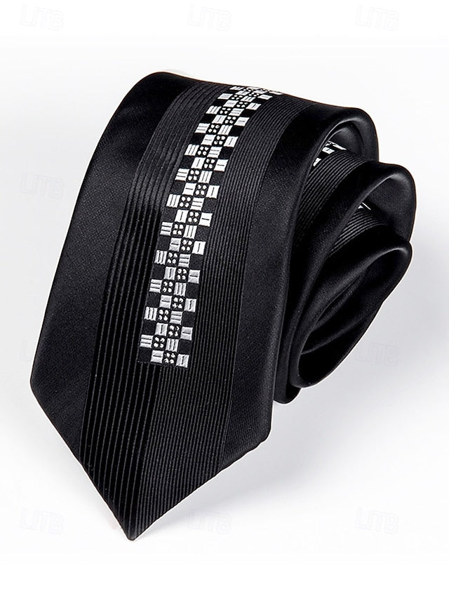 Men's - Tie Narrow Stripe Positioning 6cm Pattern