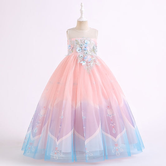 Party Girls' Girl Kids Flower Dress