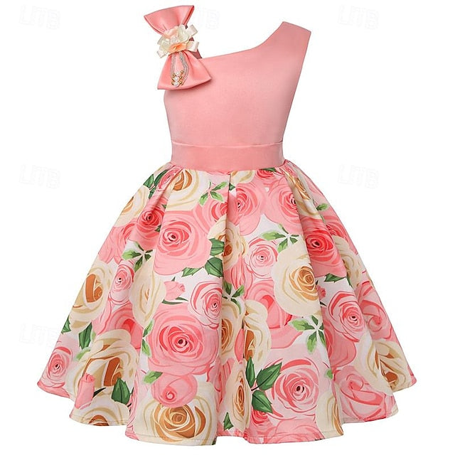 Party 3D Summer Sleeveless Flower Easter Dress Girls'