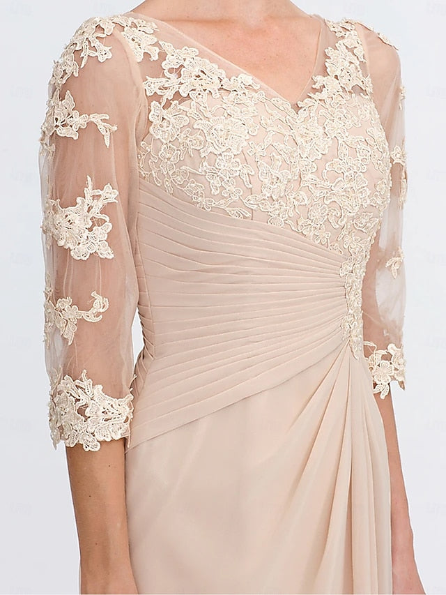 Mother Plus A-Line the Wedding of Bride Dress Size Guest Elegant