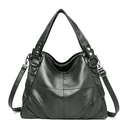 Women's Faux Leather – Burgundy Bag Large Shoulder