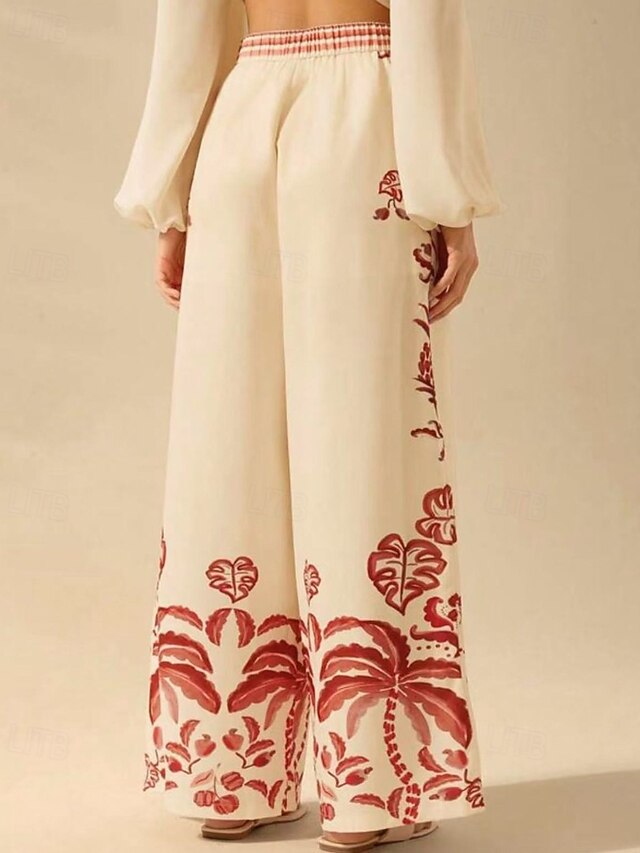 Women's Culottes Wide Leg Slacks Fashion Streetwear Full