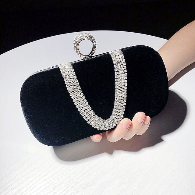 Bag Evening Wristlet Velvet Clutch Bags Women's