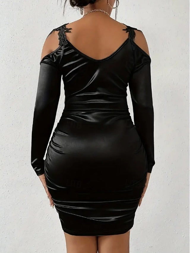 Women's Mini Dress Sheath Dress Off The Shoulder Dress