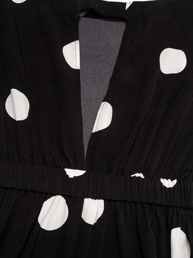 Women's Elegant Dress Midi Dress Black 3/4 Length Sleeve