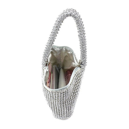 Rhinestone Women's Crystal Evening Bag Silver - Elegant