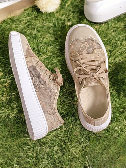 Women Wedding Lace Shoes Sneakers – Floral for Casual Bridal