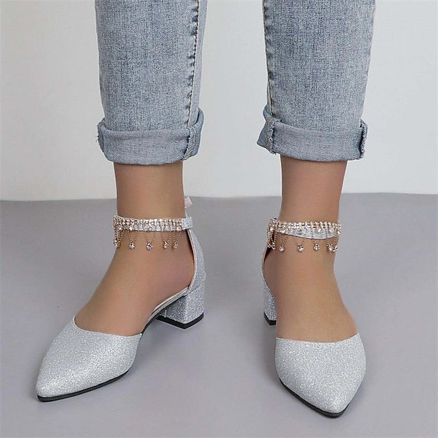 Women's Bridal Wedding Bridesmaid Elegant Shoes Pumps