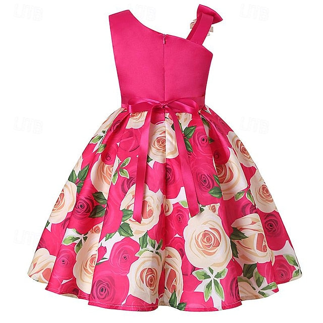 Party 3D Summer Sleeveless Flower Easter Dress Girls'