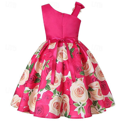 Party 3D Summer Sleeveless Flower Easter Dress Girls'