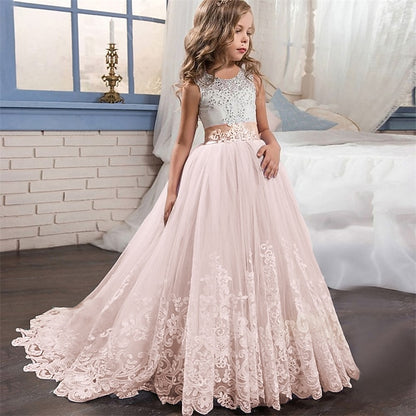 Formal Lace Flower Dress Girl Girls'