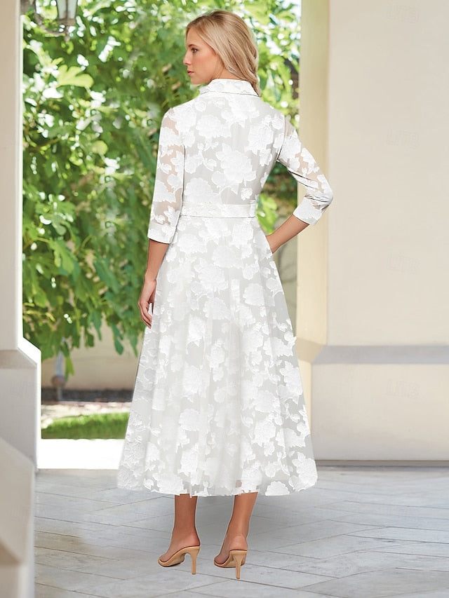 Bride Shirt Floral Mother the Dress A-Line of Elegant Lace