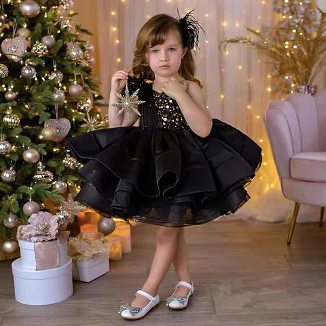 Sleeveless Girls' Party Wedding Sequin Dress Kids