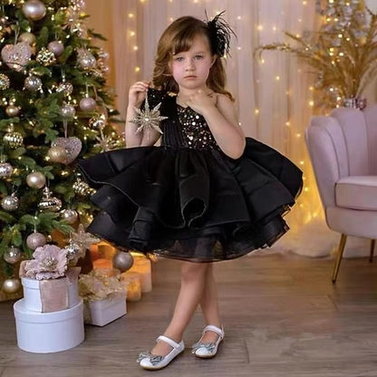 Sleeveless Girls' Party Wedding Sequin Dress Kids