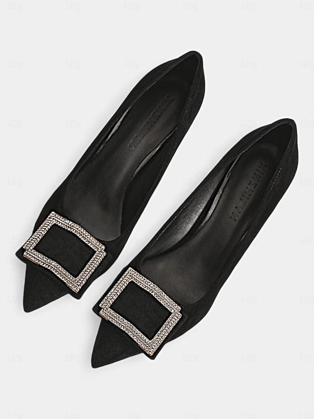 Champagne – Buckle Women's Toe Heels Elegant Pointed