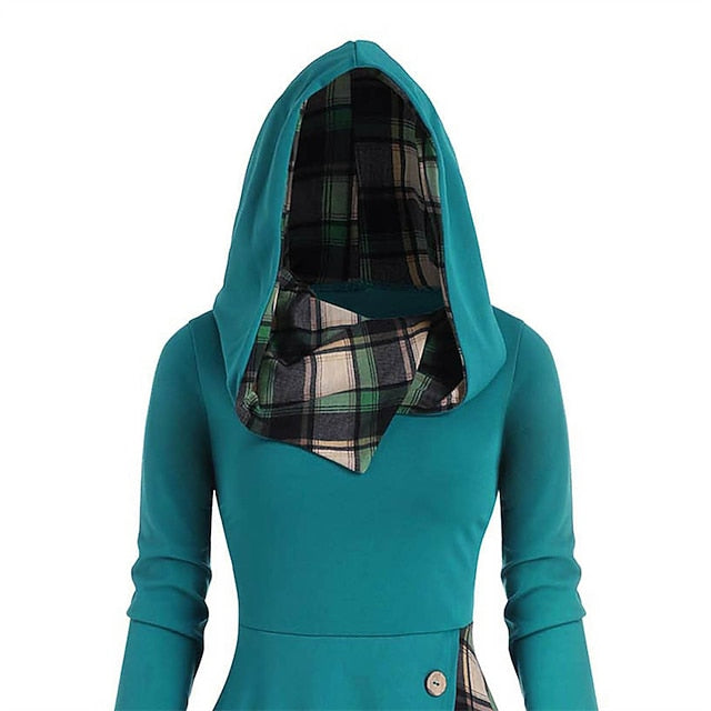 Women's Midi Dress Plaid Dress Casual Dress Sheath Dress