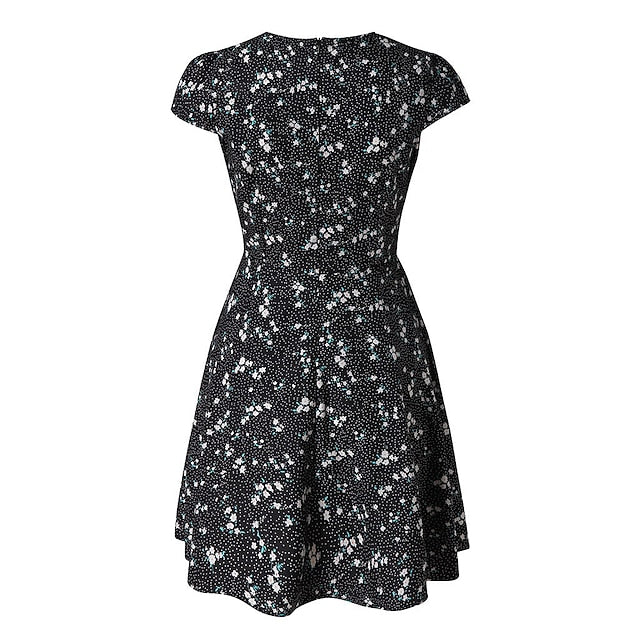 Women's Casual Dress Floral Dress Mini Dress Black Navy