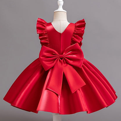 Girls' Wedding Dress Party Floral Toddler Sleeveless