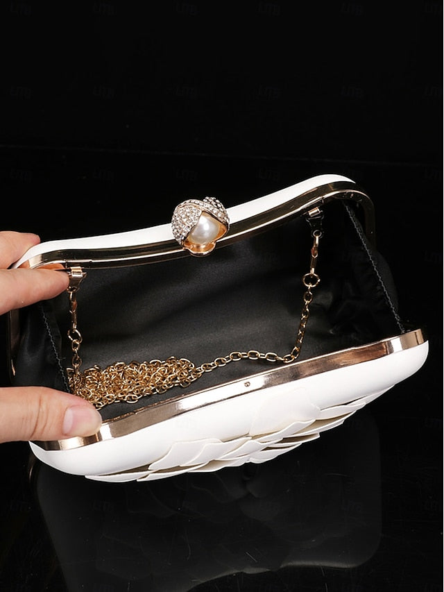 Shoes Floral-Embellished Matching Bridal White – Clutch with