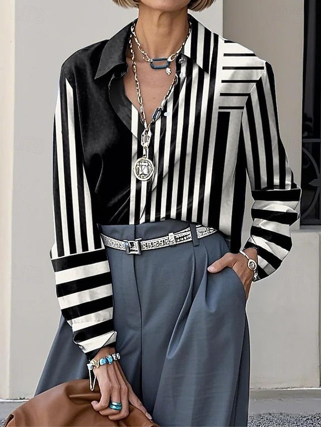 Women's Shirt Linen Like Breathable Lightweight Button Down