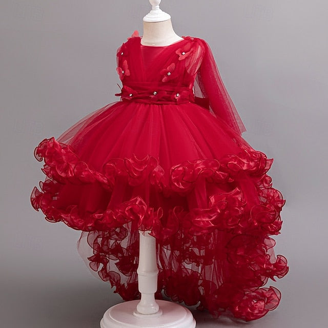 Girls' Wedding Girl Party Dress Flower Formal