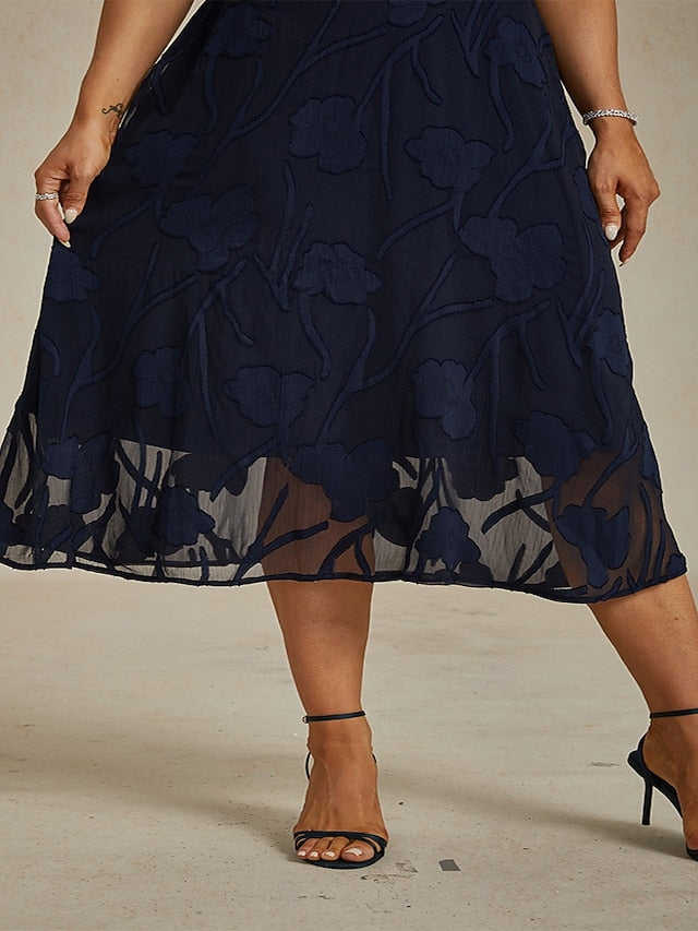 Women's Midi Dress Chiffon Dress A Line Dress Elegant