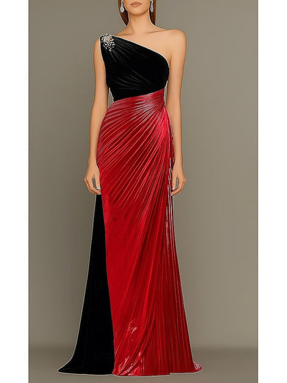 Black Evening Elegant Dress Formal Gold Gown Wedding Column