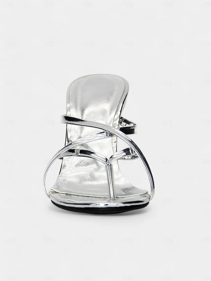 with Metallic Flat Unique Sandals Gold Design - Sculpted Heel