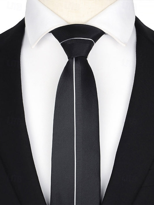 Men's - Tie Narrow Stripe Positioning 6cm Pattern