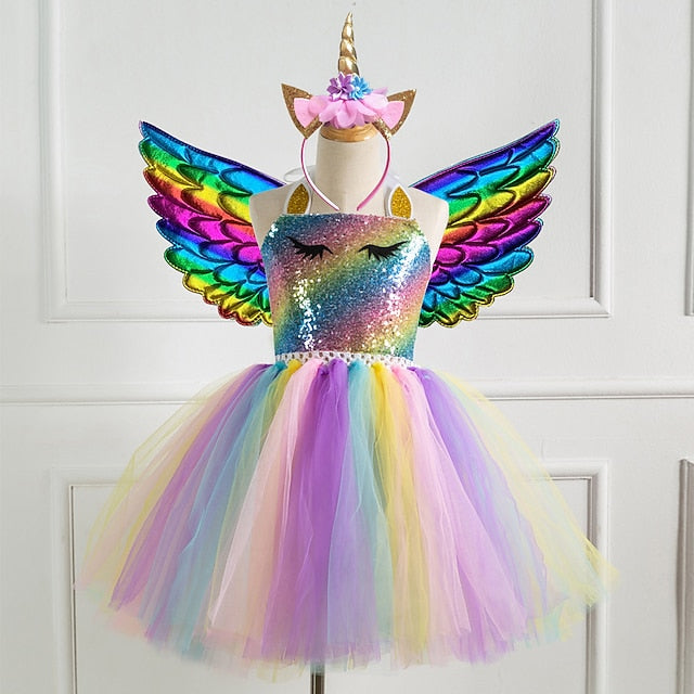 Cosplay Girls' Dress Movie New Vacation Unicorn