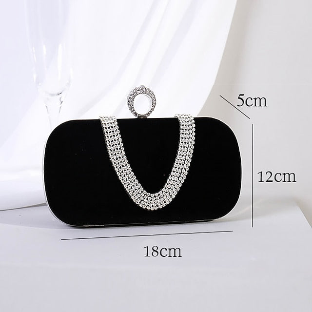 Bag Evening Wristlet Velvet Clutch Bags Women's