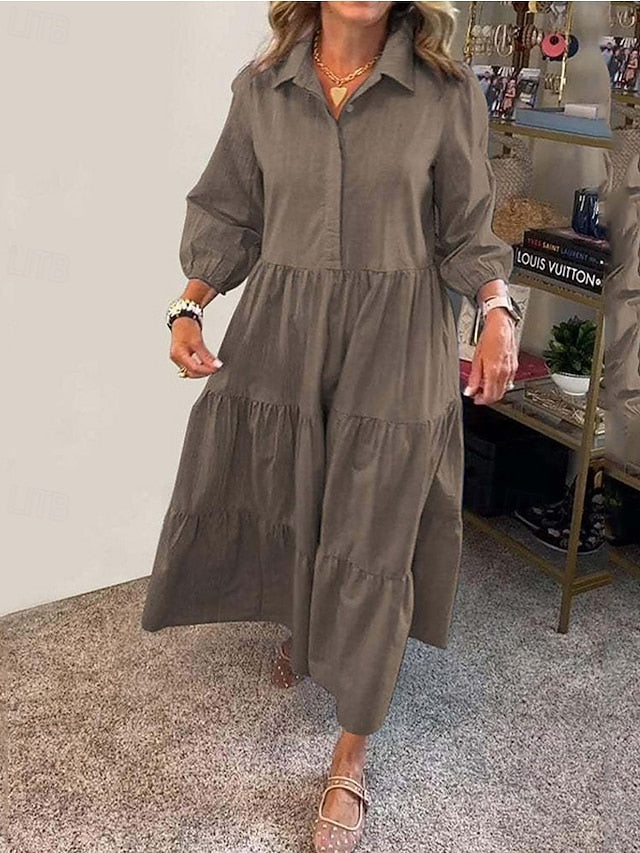 Women's Long Dress Maxi Dress Shirt Dress Summer Dress