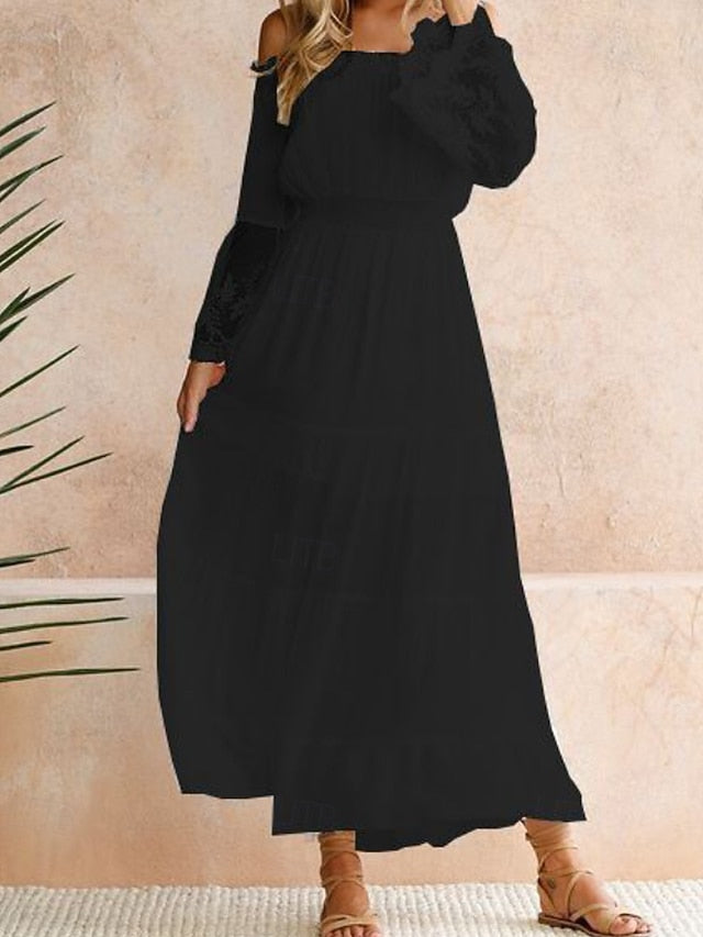 Women's Midi Dress Lace Dress Party Dress Cocktail Dress