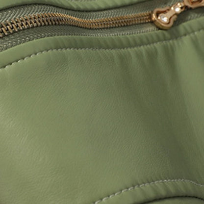 Women's Faux Zipper Comfortable Jacket Leather Pocket