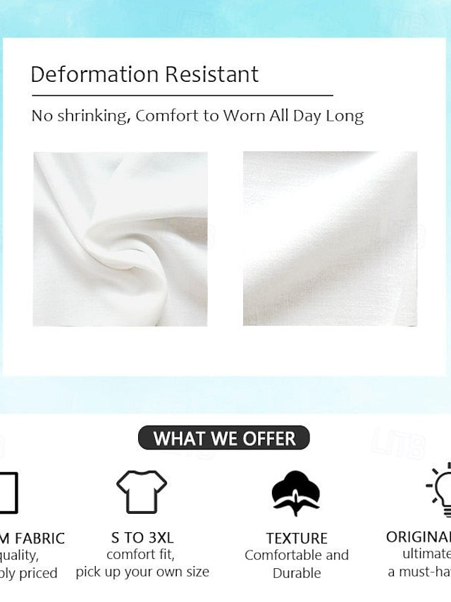 Women's Shirt Linen Like Breathable Lightweight Graphic