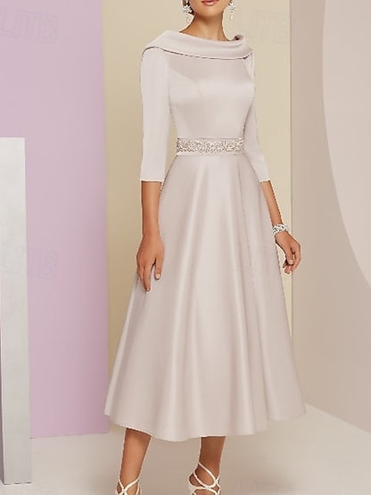 of Bateau Dress Elegant Vintage A-Line Bride the Mother