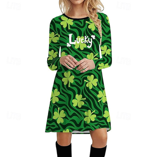 St. Paddy's Day Women's Mini Dress Casual Dress Print