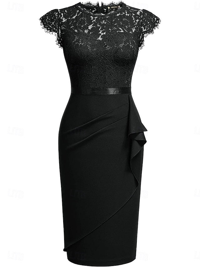 Women's Mini Dress Lace Dress Cocktail Dress Wedding Guest