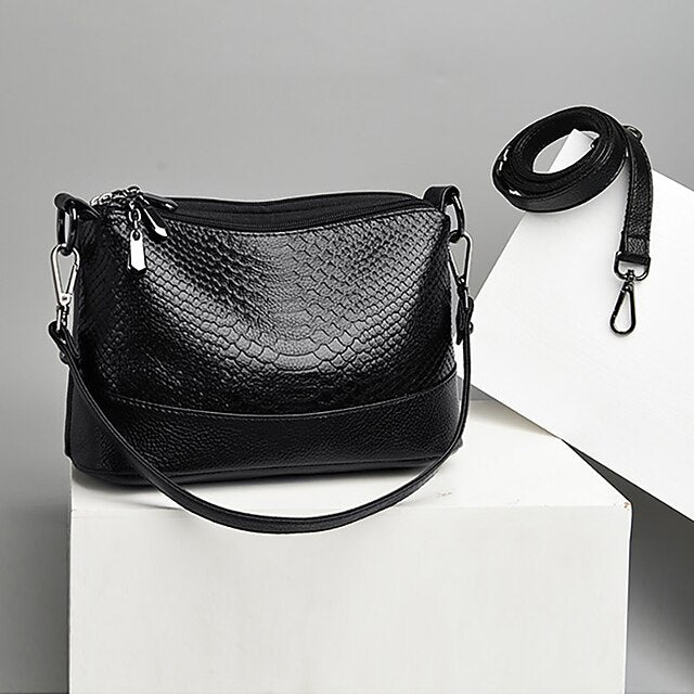 Leder Hobo Umhängetasche Schulter PU Damen
