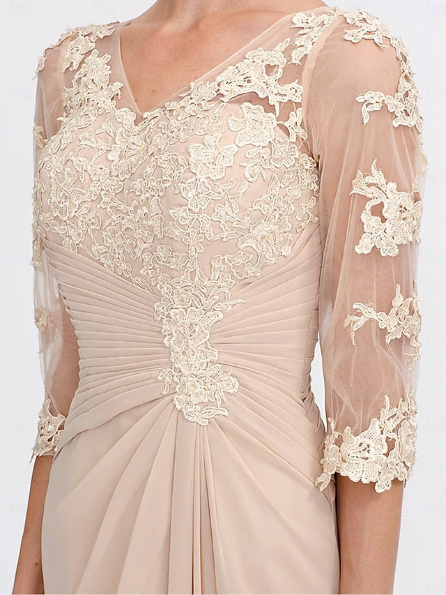 Mother Plus A-Line the Wedding of Bride Dress Size Guest Elegant