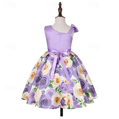 Party 3D Summer Sleeveless Flower Easter Dress Girls'